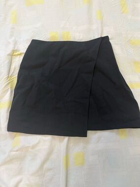 Classic Black Wrap Mini Skort